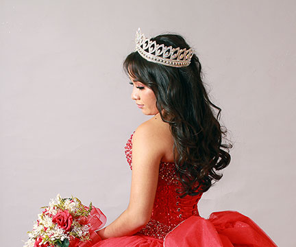 Quinceañera vestido rojo